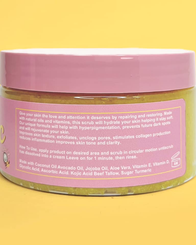 Turmeric Scrub 8 oz. (Mini wooden spoon included)