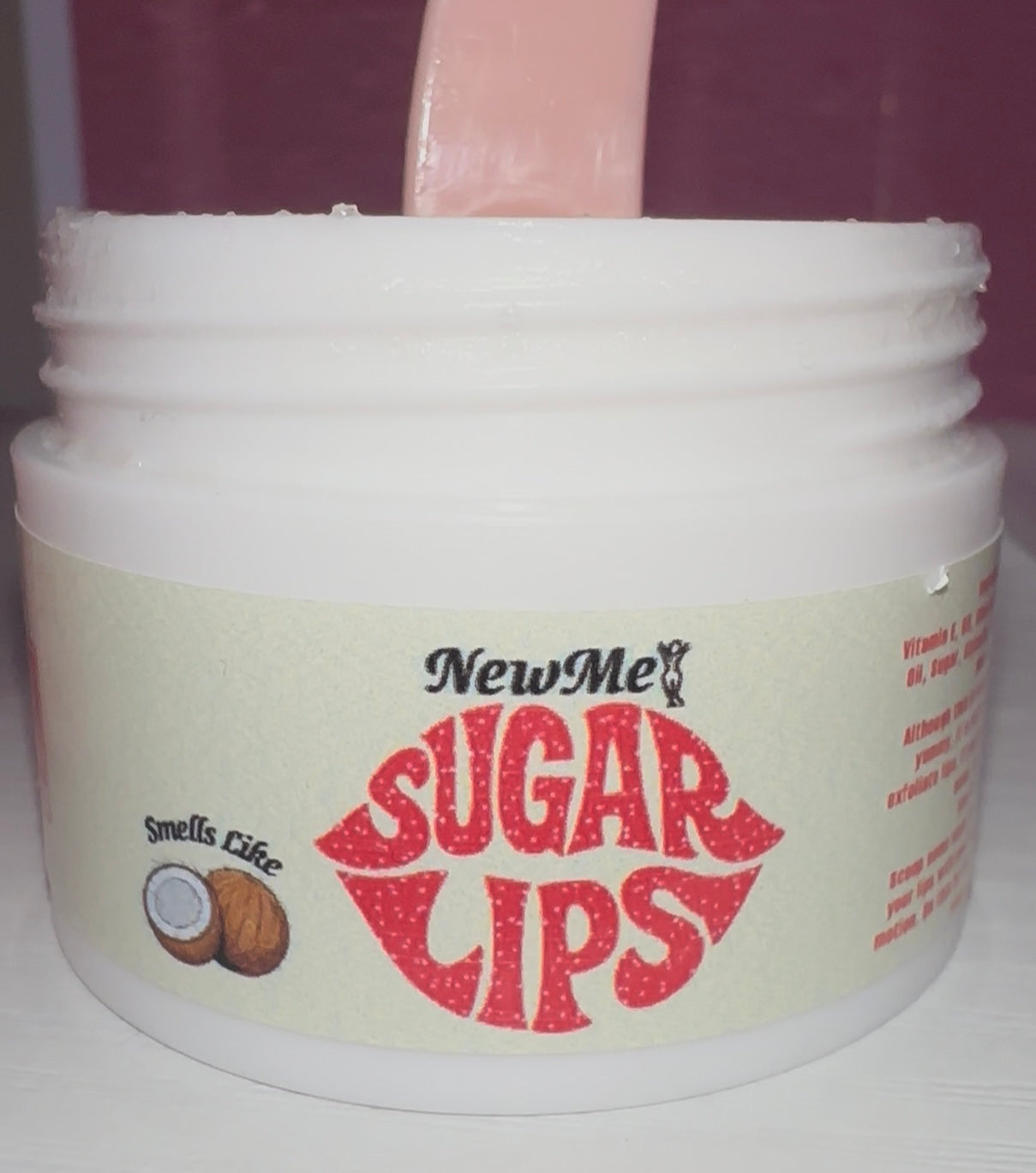 New Me's Sugar Lips (Coconut Lip Scrub)